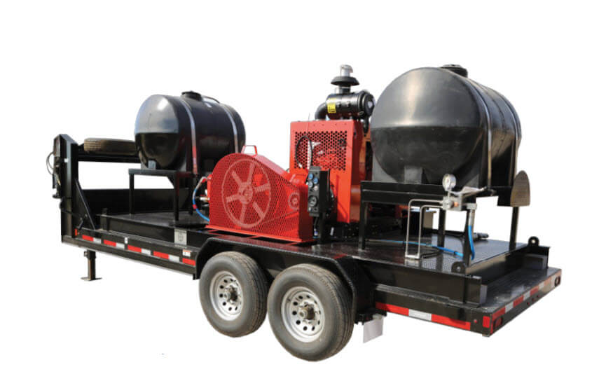 MEYER mobile hydrostatic test unit trailer for field valve testing