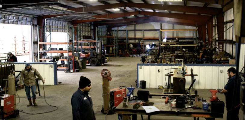 MEYER technicians performing maintenance and inspection work inside service facility in Corpus Christi TX