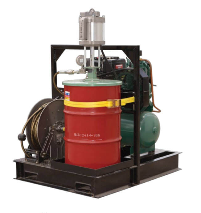 Standard MEYER grease injection unit with high pressure pump and hydraulic control assembly for well control operations